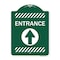 Signmission Flex Post Entrance with Straight Ahead Arrow Decal Only for Flex Paddle, A-DES-GW-1824-23957 A-DES-GW-1824-23957 - alternate 1